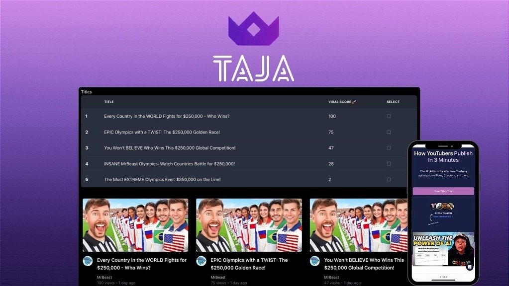 You are currently viewing Taja Lifetime Deal $49 Review – AI Platform for Effortless YouTube Optimization